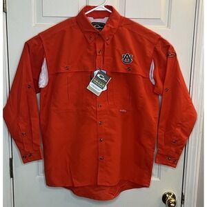 Drake Men's Auburn Wingshooter Shirt Small Orange Fishing Outdoor Sports NWT